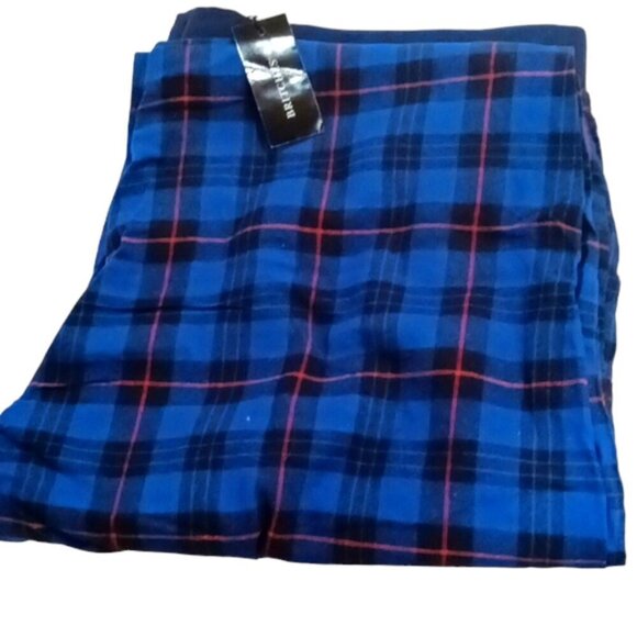 NEW Britches Mens 3X Blue‎ Tartan Lounging Pants 100% Cotton Elastic Waist - Picture 5 of 6